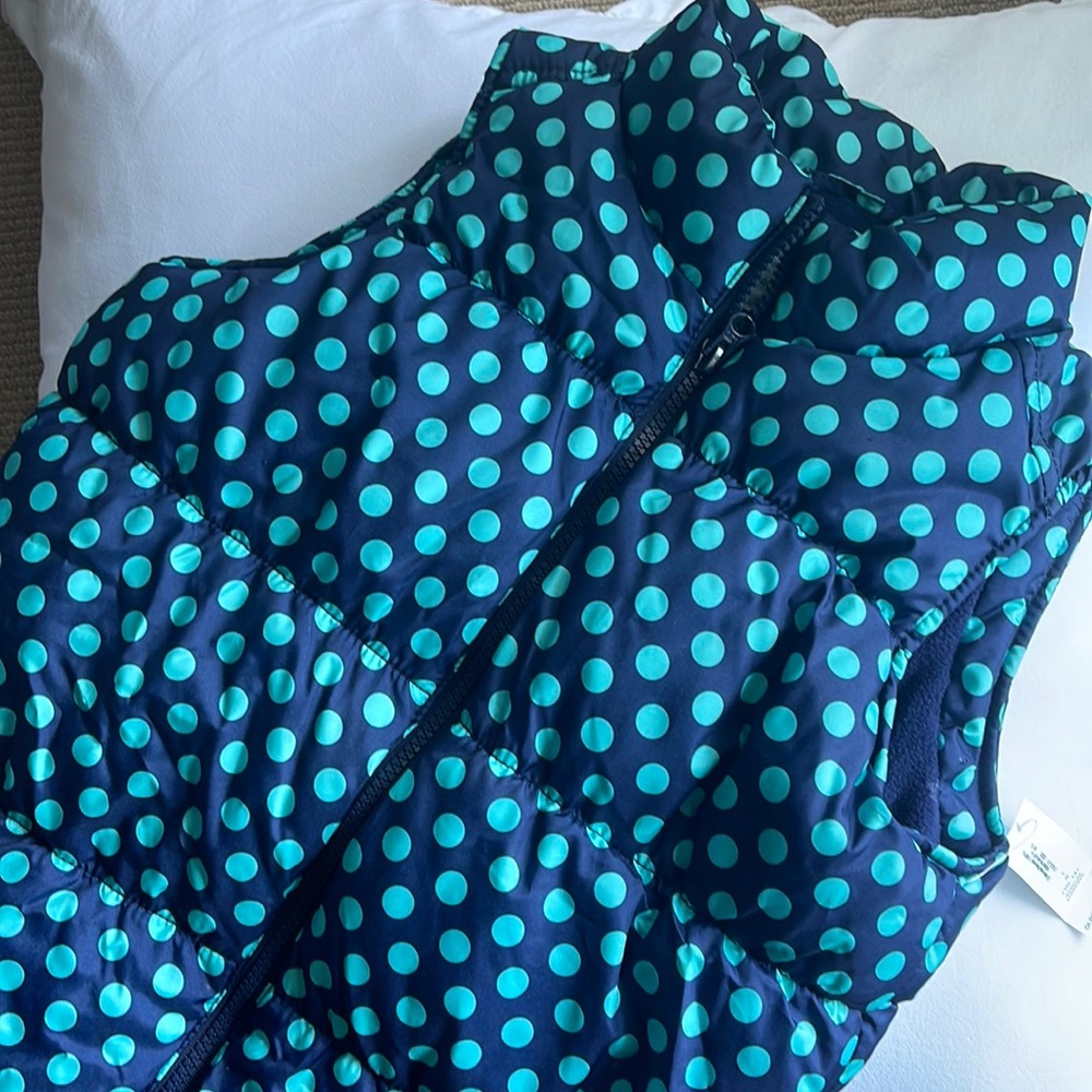NWT Fleece Lined Polka Dot Vest